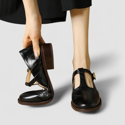 Elegant Ladies Buckle Mary Jane Shoes