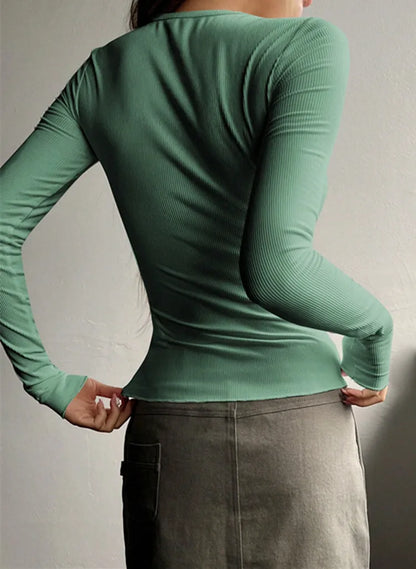 Women's Aurelia Ribbed Henley Summer