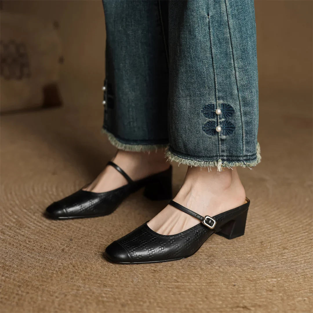Milano Genuine Leather Mules