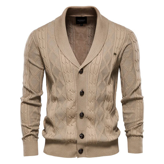 Classic Men's Button Front Sweater - VibreMode