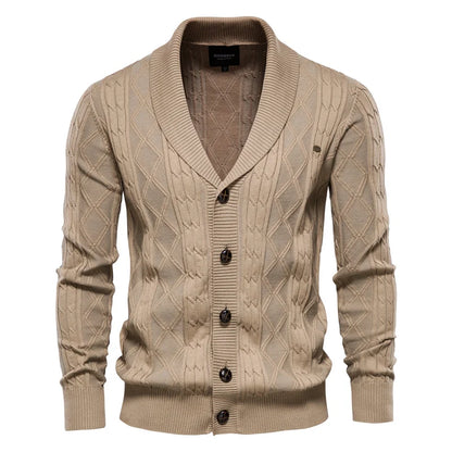 Men's Buttoned Cardigan Sweater - VibreMode