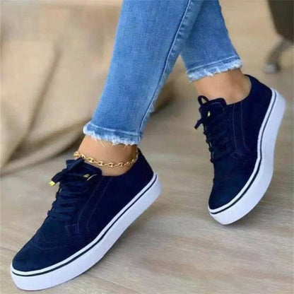 Elegant Ladies Platform Shoes Lace Up Brogue Style