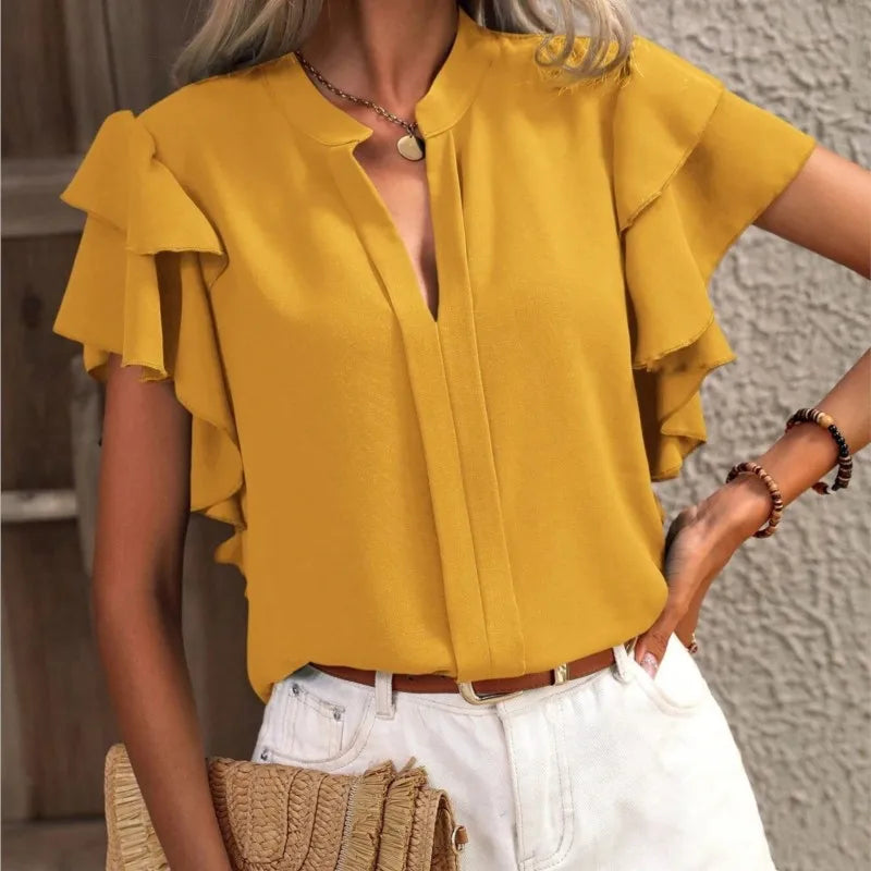 Women's Ruffle Sleeve Blouse