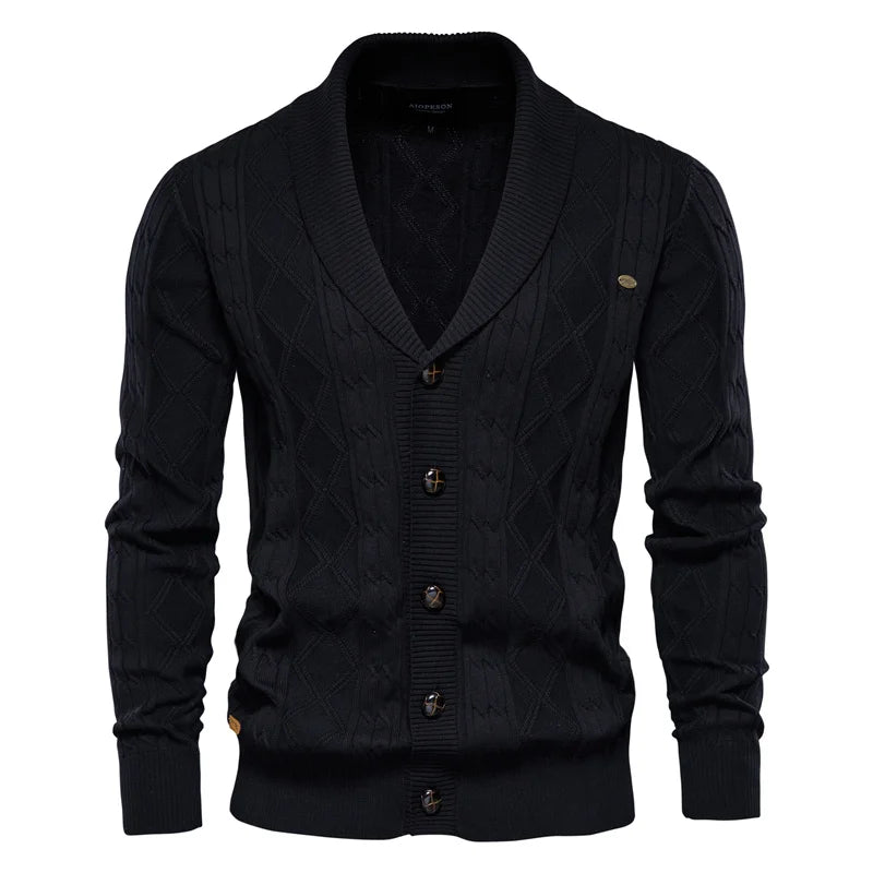 Men's Buttoned Cardigan Sweater