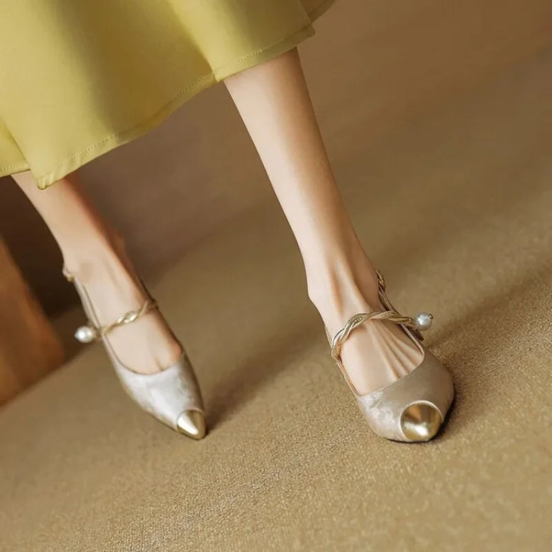Elegant Low Heel Pointed Toe Women's Pumps