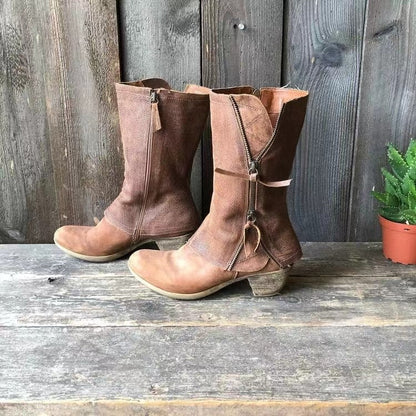 Women's Boots Side Zip Seam Detailing