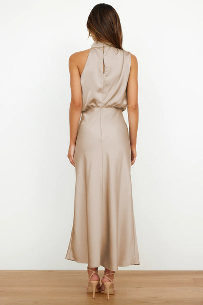 Women's Halter Neck Maxi Evening Dress