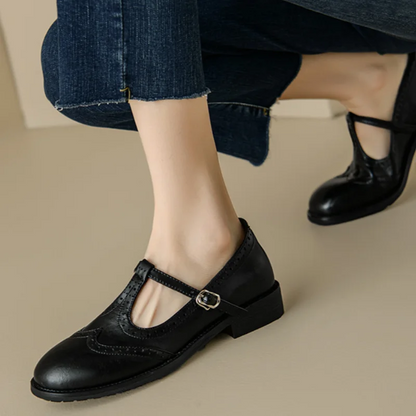 Women's Mary Jane Shoes Low Block Heel Buckle