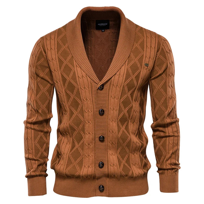 Classic Men's Button Front Sweater