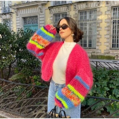 Women's Chunky Knit Open Front Cardigan