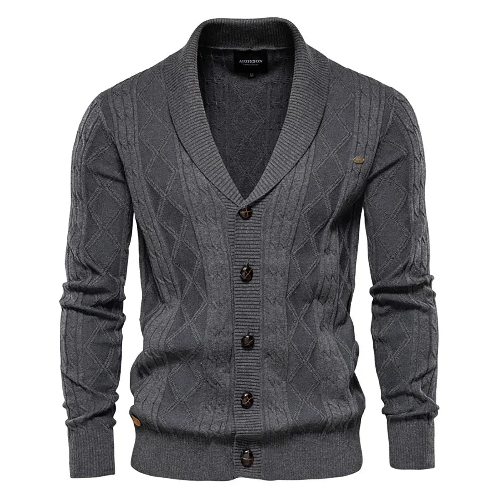 Classic Men's Button Front Sweater
