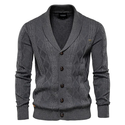 Men's Buttoned Cardigan Sweater