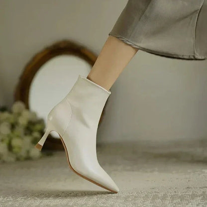 Women's Pointed Toe Ankle Boots Heel