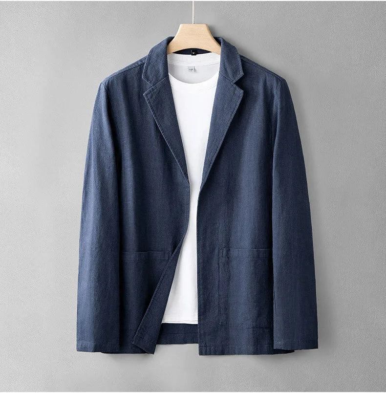 Aldric Men's Formal Linen Blazer - VibreMode