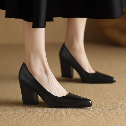Venetia Women's Pointed Toe Block Heel Pumps