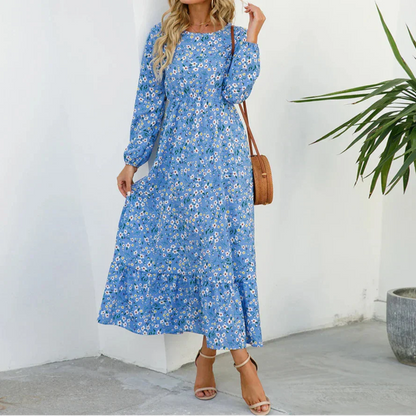 Women's Long Sleeve Maxi Floral Summer Dress
