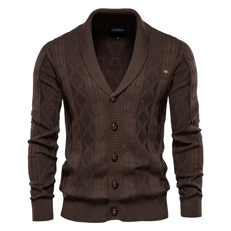 Men's Buttoned Cardigan Sweater