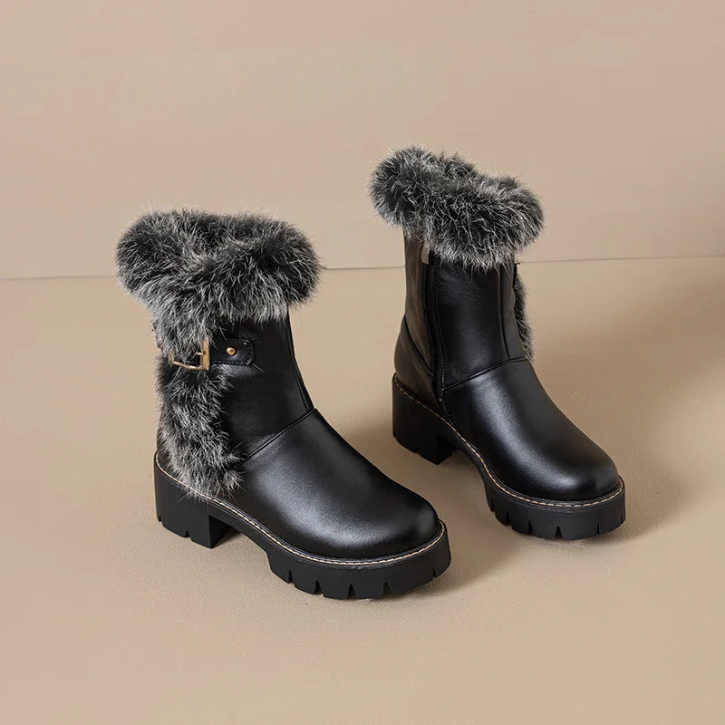 Zora Block-Heel Winter Boot - Jack Hafford