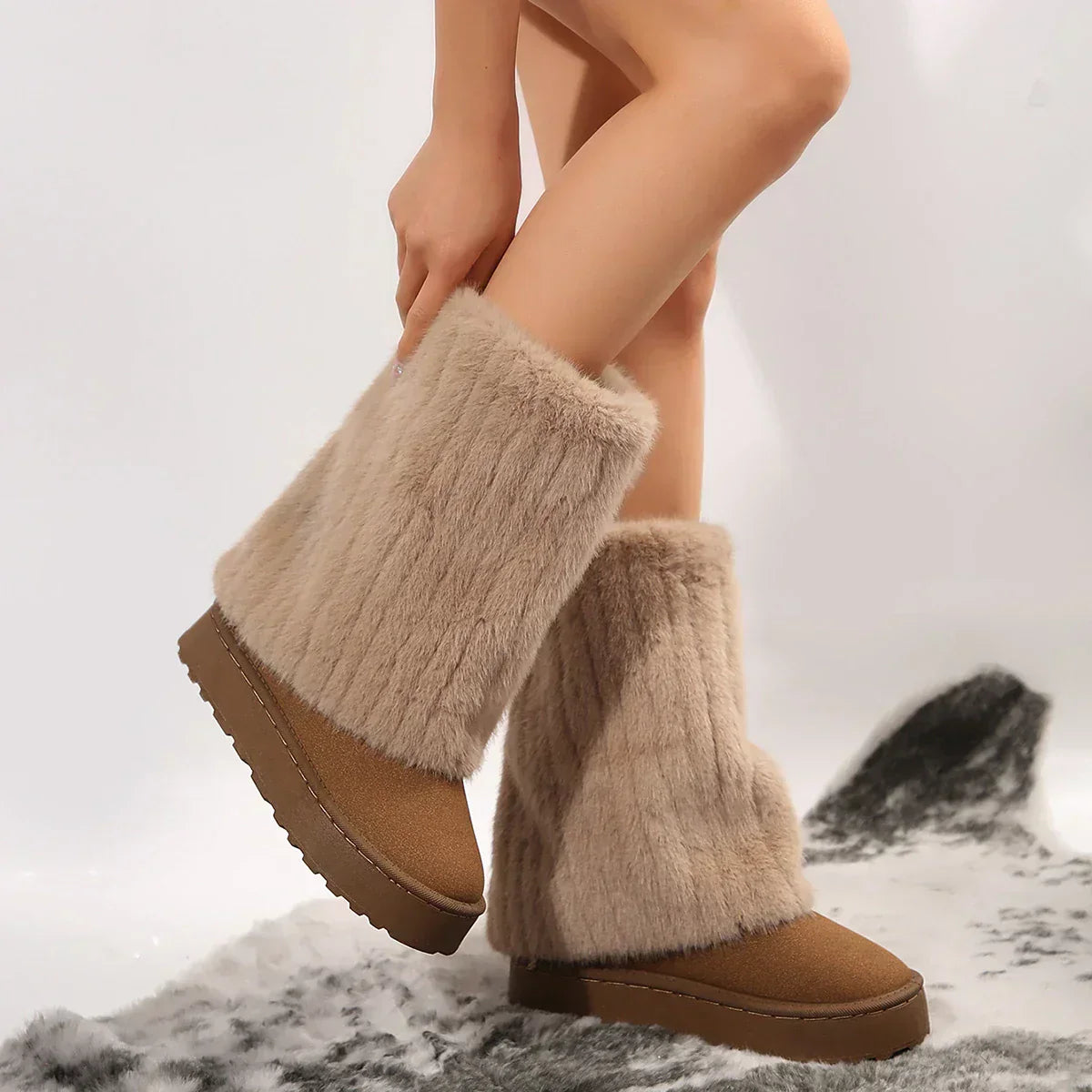 Women's Tall Platform Boots - VibreMode