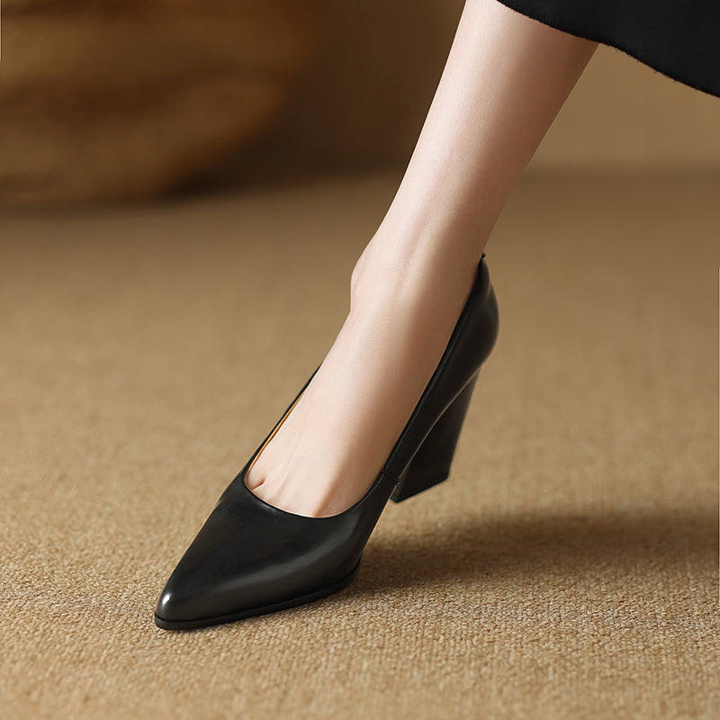Venetia Women's Pointed Toe Block Heel Pumps