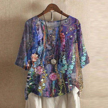 Women's Loose Fit Vintage Blouse