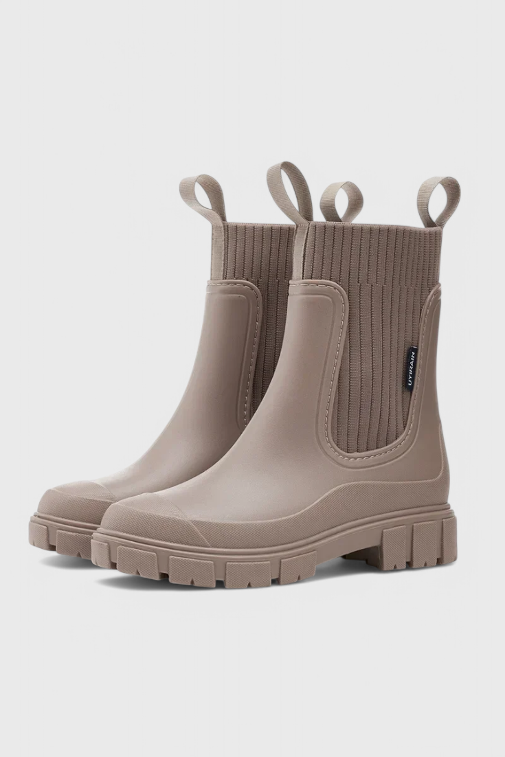 Women's Elastic Ankle Boots Lug Sole Design
