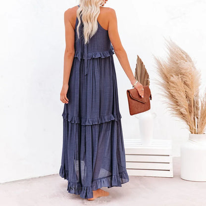 Women's Maxi Dress Ruffle Detailing