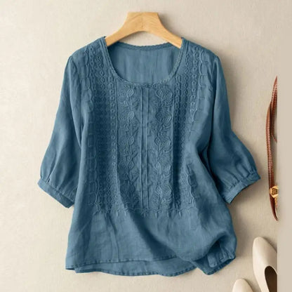 Women's Relaxed Fit Embroidered Blouse