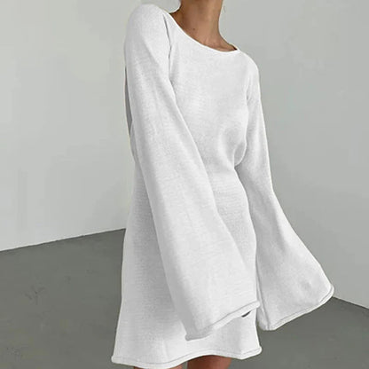 Cozy Sweater Mini Dress with Long Sleeves