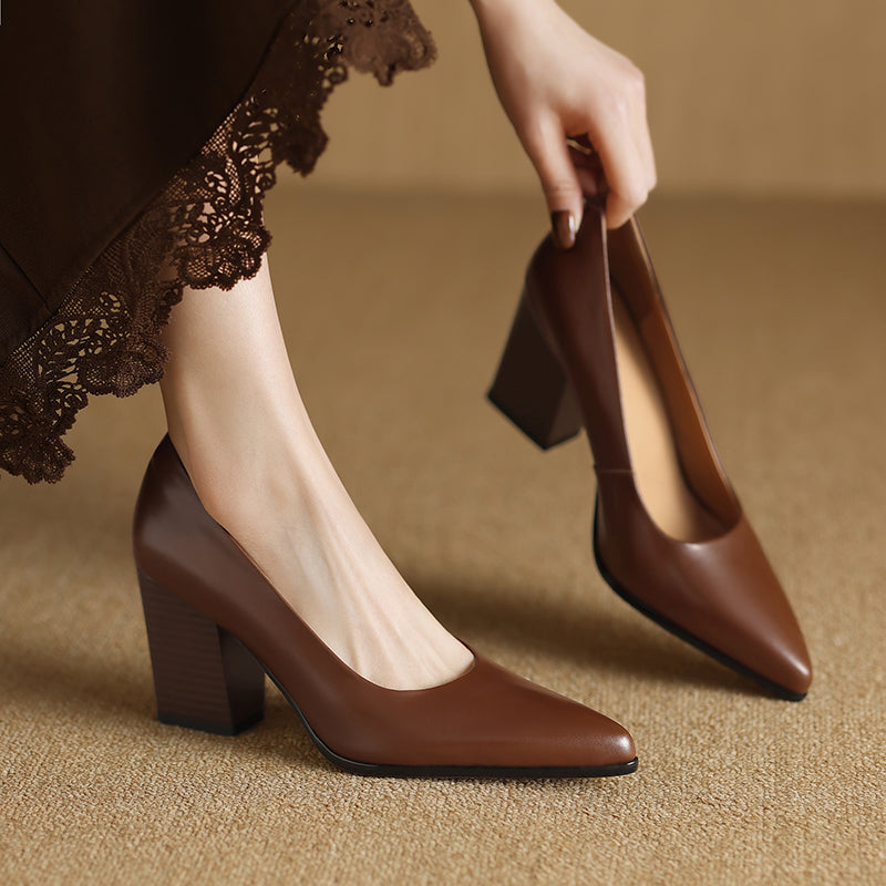 Elegant Women's High Heel Pumps Pointed Toe Office Shoes - VibreMode