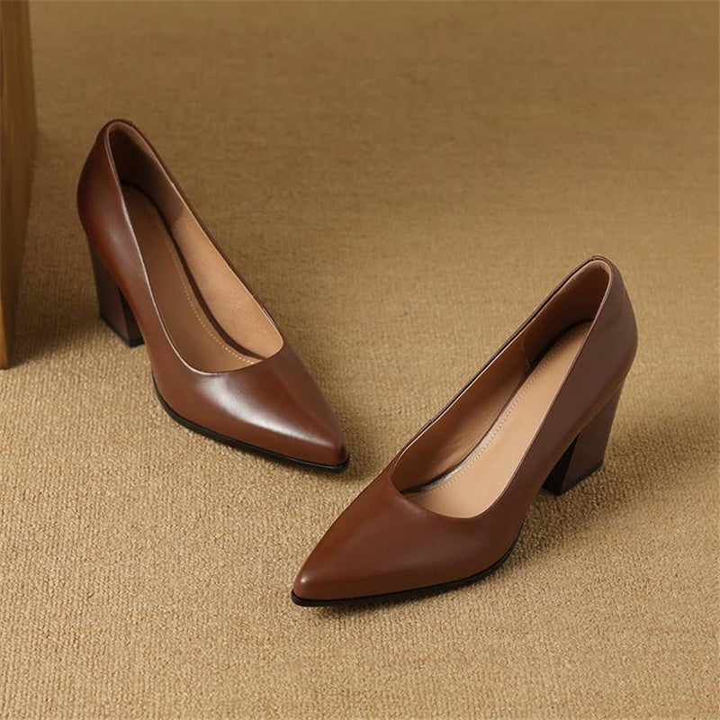 Elegant Women's High Heel Pumps Pointed Toe Office Shoes
