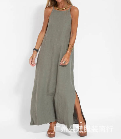 Women's Elegant Dress with Side Slits