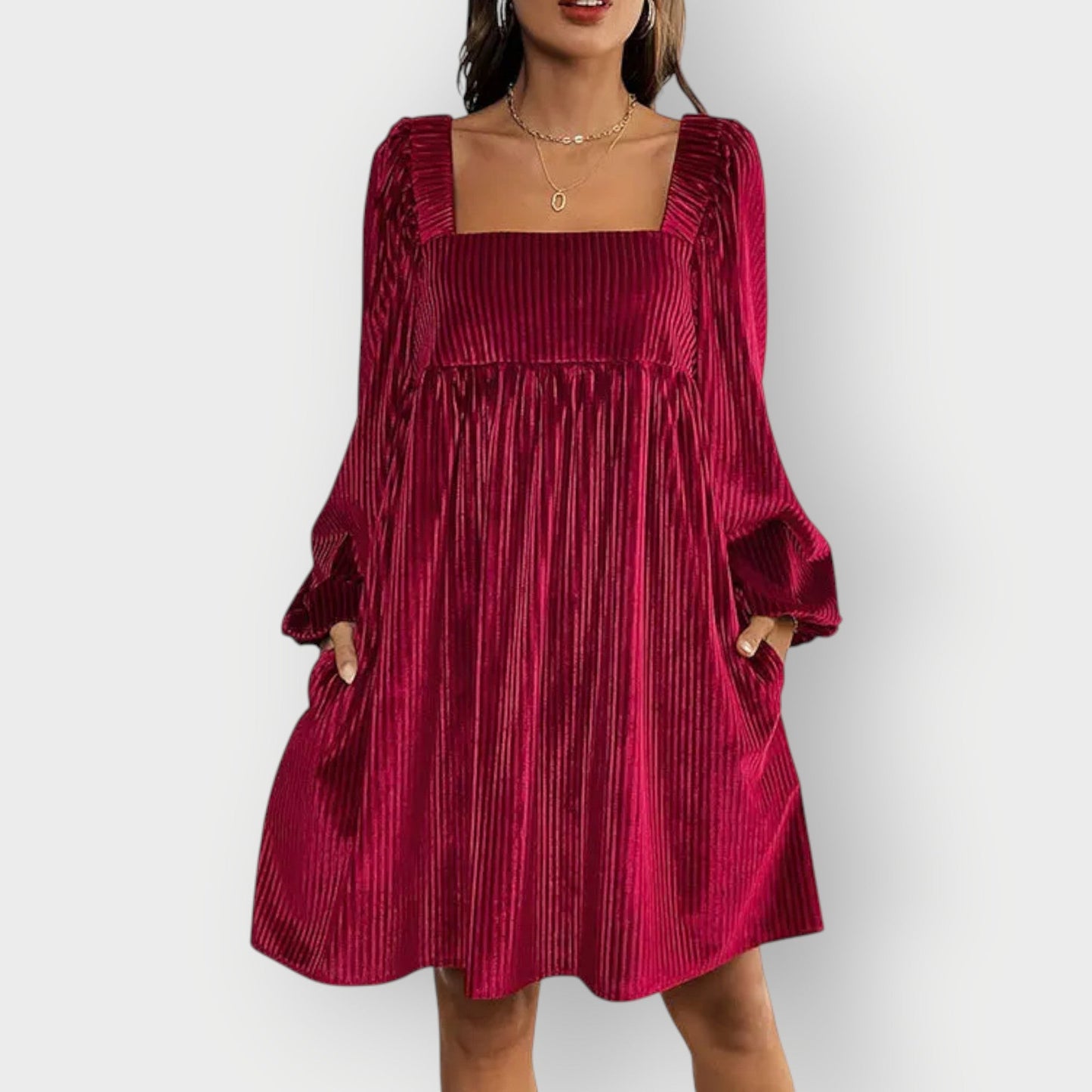 Women's Backless Velvet Dress