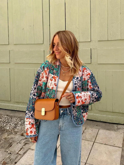 Women's Patchwork Spring Coat