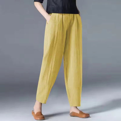 Women's High Waist Tapered Fit Trousers