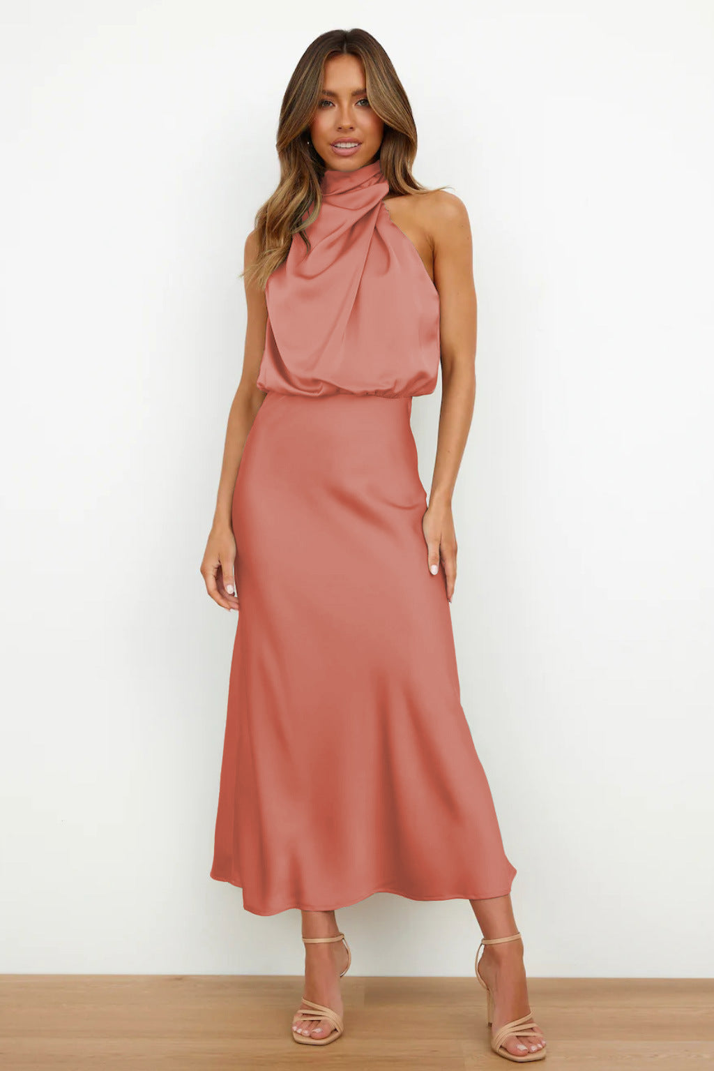 Elegant Women's Halter Evening Dress