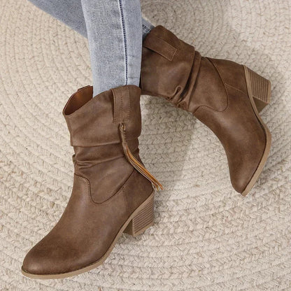 Women's Block Heel Cowboy Boots