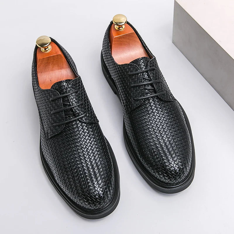 Authentic Brown Leather Dress Shoes - VibreMode