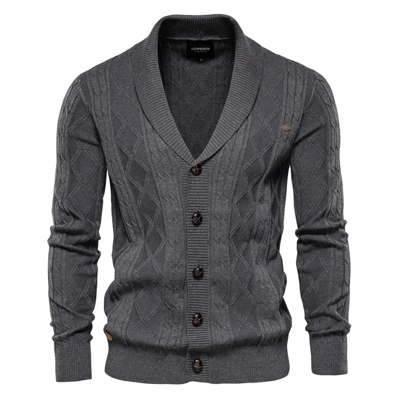 Classic Men's Button Front Sweater