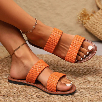 Stylish Woven Flat Sandals for Women - VibreMode