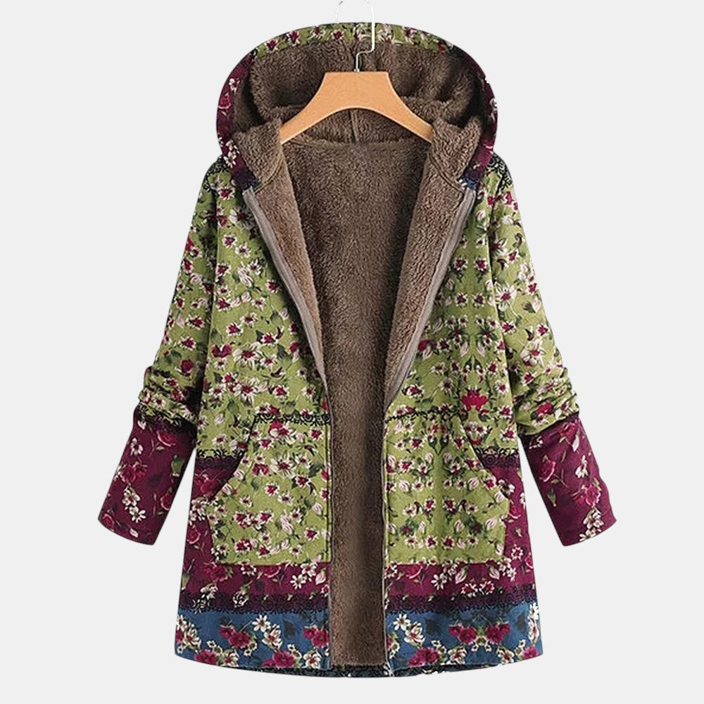 Rustic Garden Floral Trench Coat - VibreMode