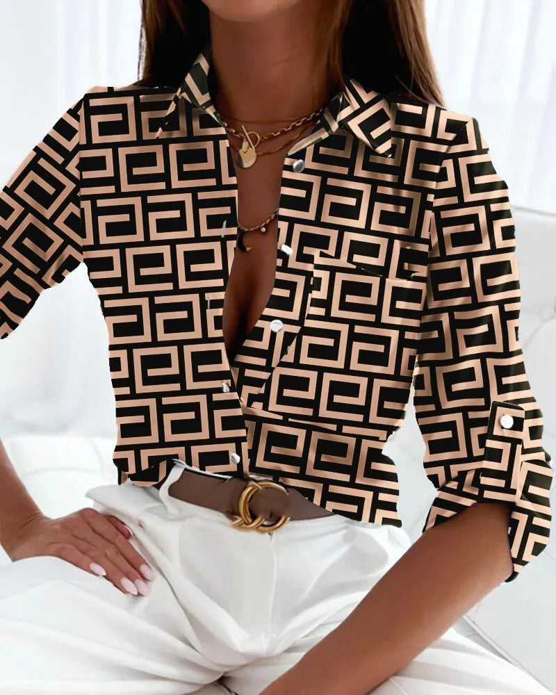 Women's Artistic Print Blouse