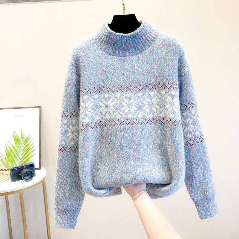 Women's High Neck Turtleneck Sweater - VibreMode