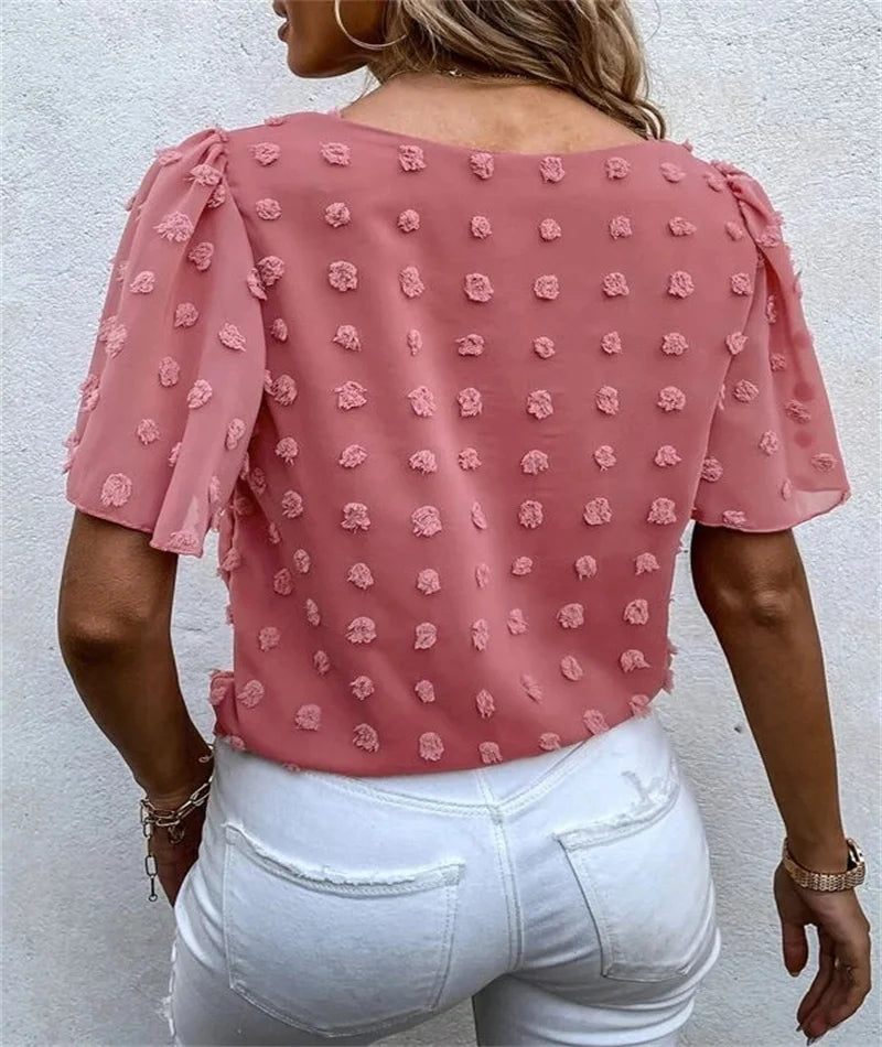 Women's Floral Blouse Tie Waist
