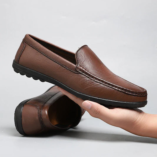 Luxury Leather Slip On Shoes - VibreMode