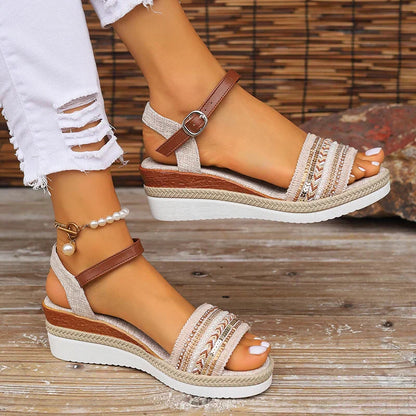 Women's Open-Toe Ankle Strap Sandals - VibreMode