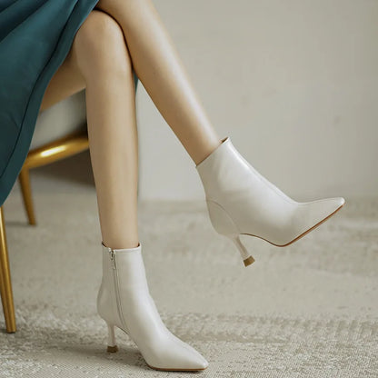 Women's Pointed Toe Ankle Boots Heel