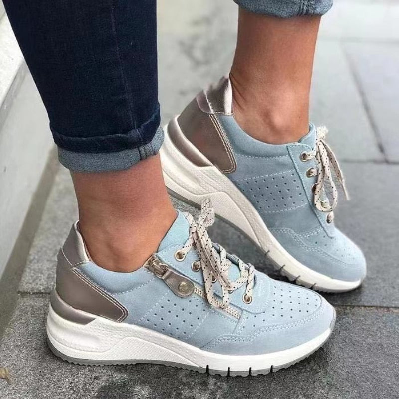 Ladies Lace-Up Platform Shoes