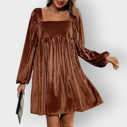 Women's Backless Velvet Dress