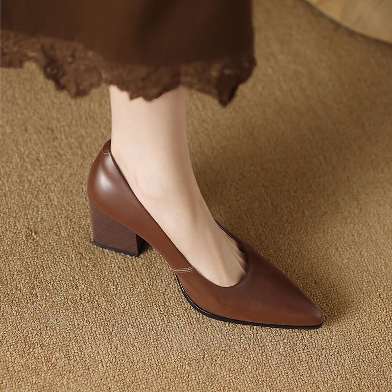 Venetia Women's Pointed Toe Block Heel Pumps